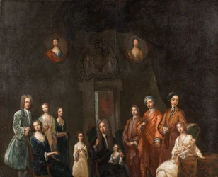 Portræt af Sir Francis Grant, Lord Cullen, og hans familie