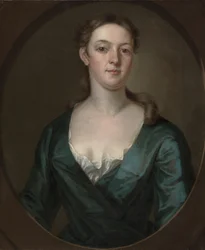 Portræt af en kvinde (Judith Colman Bulfinch), ca. 1734 (olie på lærred)