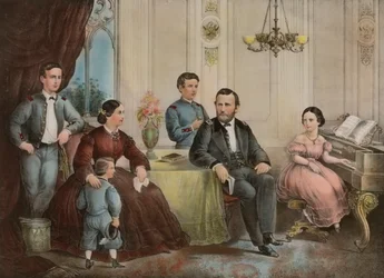 General Grant og hans familie - respektfuldt dedikeret til USA