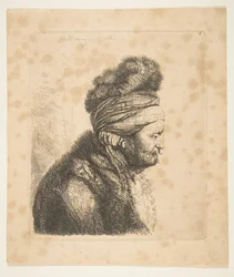 Det andet orientalske hoved omvendt kopi, 1700-tallet.