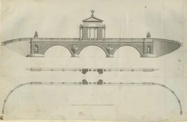 Chillington Park - Proposed Bridge: sepia tegning, nd [1789] (print)