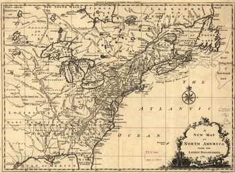 Et nyt kort over Nordamerika fra de seneste opdagelser. LOC 75693504