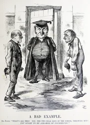 Politisk satire, der skildrer William Ewart Gladstone og Benjamin Disraeli
