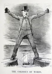 Politisk satire, der skildrer William Ewart Gladstone og Benjamin Disraeli