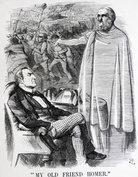 Politisk satire, der skildrer William Ewart Gladstone og hans 