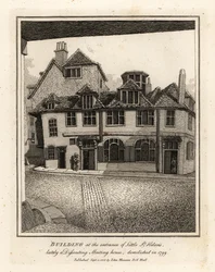 Bygning ved indgangen til Little St Helens, for nylig et dissent Meeting House, revet ned i 1799