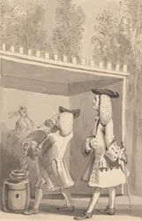 Hogarth-maleri i Vauxhall Gardens i nærvær af Jonathan Tyers