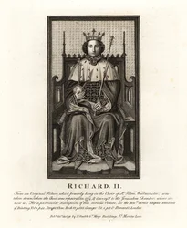 Kong Richard II af England, fra et originalt billede hængt i Choir of St Peter