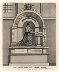 Monument til advokat Richard Martin, optegner fra London (1570-1618), i Temple Church
