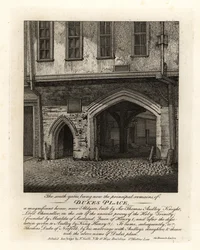 Ruinerne af South Gates of Dukes Place, bygget af Sir Thomas Audley (1488-1544) nær Aldgate