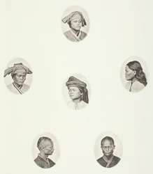 kvindelige hovedtræer, kvindelige hovedtræer, kvindelige hovedtræer, kvindelige træer..., ca. 1868.
