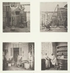 Rullende duftende kapers- og krudtteer, vejet te til eksport, et tehus..., ca. 1868.