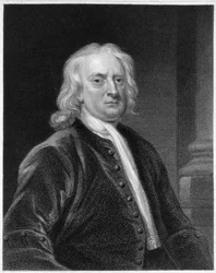 Portræt af Sir Isaac Newton (1642-1727), graveret af Edward Scriven (1775-1841)