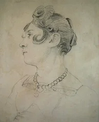 Portræt af Matilda Lowry (blyant på papir)