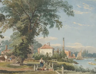 På Themsen ved Hammersmith, ca. 1836.
