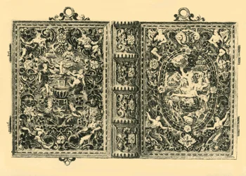 Guld bogomslag, 1800-tallet, 1881.