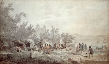 Kaptajn Cook i Ship Cove, Queen Charlotte Sound