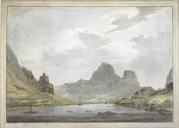 Udsigt over Papetoai-bugten, Moorea