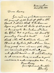 Brev fra John Wesley til Samuel Bradburn, 25. marts 1783.