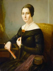 Elizabeth Oakes Prince Smith (Mrs. Seba Smith), ca. 1845 (olie på lærred)
