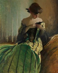 Studie i sort og grønt, 1906.