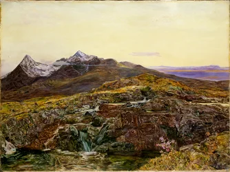 Cullin Ridge, Skye, fra Sligachan, 1855