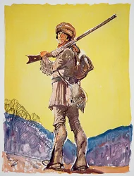 Davy Crockett (farve litho)