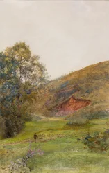 The Quantock Hills, ca. 1870 (akvarel på papir)