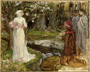 Dante og Beatrice, ca. 1916-17 (olie på lærred)