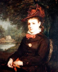 Portræt af en ung dame, ca. 1876 (olie på lærred)