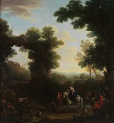 Klassisk landskab med sigøjnere, 1748.