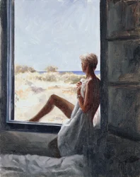 Blue Sea Dream (olie på lærredstavle)