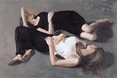 Sisters (olie på lærredstavle)
