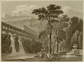 Alexander og Diogenes, graveret af Edward Francis Finden (1791-1857)