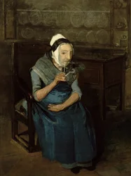 Portræt af en tjener fra Bramham Park, Yorkshire, ca. 1822 (olie på lærred)