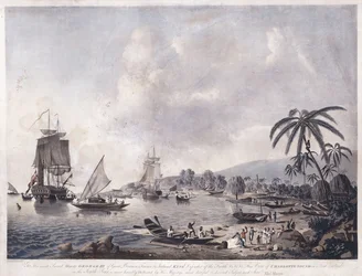 Udsigt over Matavai Bay, Tahiti, 1787