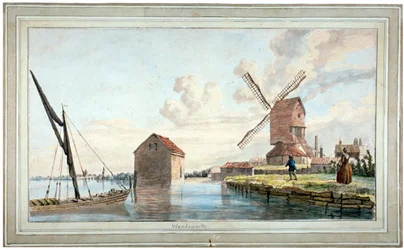 Flodbred udsigt over Wandsworth, London, c1798