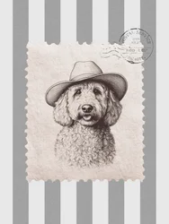 Goldendoodle-cowboy-frimærke