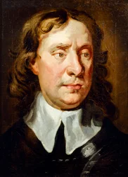 Portræt af Oliver Cromwell (olie på lærred)
