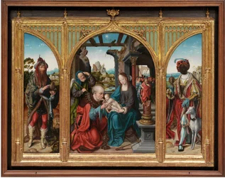Adoration of the Magi, ca. 1525 (olie på egetræspaneler)