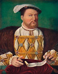Portræt af Henry VIII Hampton Court Palace, c1530, 1903
