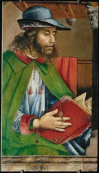 Solon, lovgiver i Athen Fra en serie på 28 portrætter, malet omkring 1475 til Federigo af Montefeltres studiolo ...
