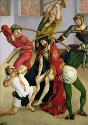 Kristus kronet med torne (olie på panel)