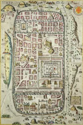 Kort over Jerusalem og det omkringliggende område, fra 