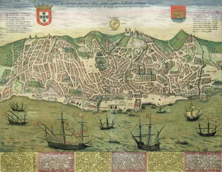 Kort over Lissabon, fra 