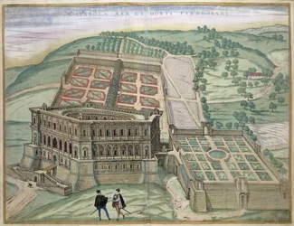 Udsigt over Villa Farnese og haverne, fra 