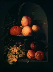 A Tazza of Fruit in a Stone Niche (olie på lærred)
