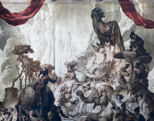 Udsmykning i balsalen på Hotel Wandel i Paris, det 20. århundrede (fresco)