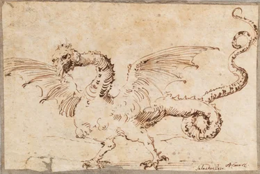 Studie af en drage, 1620