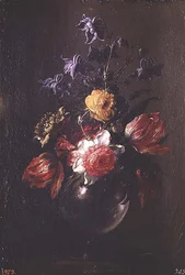 Stilleben af blomster